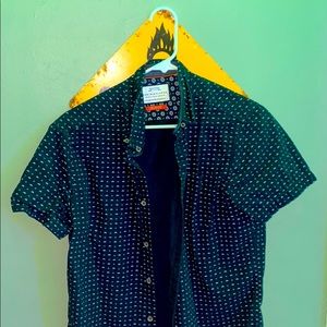 Short Sleeved Flower Button Down